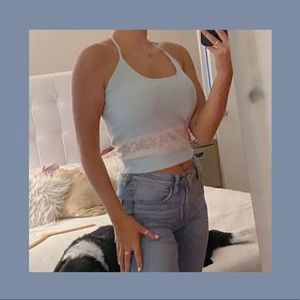 SOLD    vintage blue ralph lauren halter top !